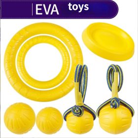 EVA pet supplies dog tug of war toys pull ring training Frisbee with rope elastic ball molar stick in stock EVA pet supplies dog tug of war toys pull ring training Frisbee with rope elastic ball molar stick in stock